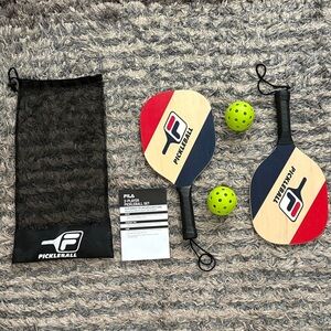 Fila Red and Blue Pickleball Set